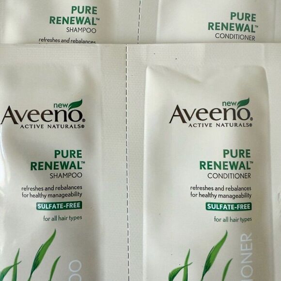 15 Aveeno Active Naturals Pure Renewal Shampoo & Conditioner Travel Pack/Samples - Picture 6 of 6